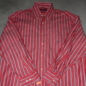 Nautica Mens Medium Button Front Dress shirt